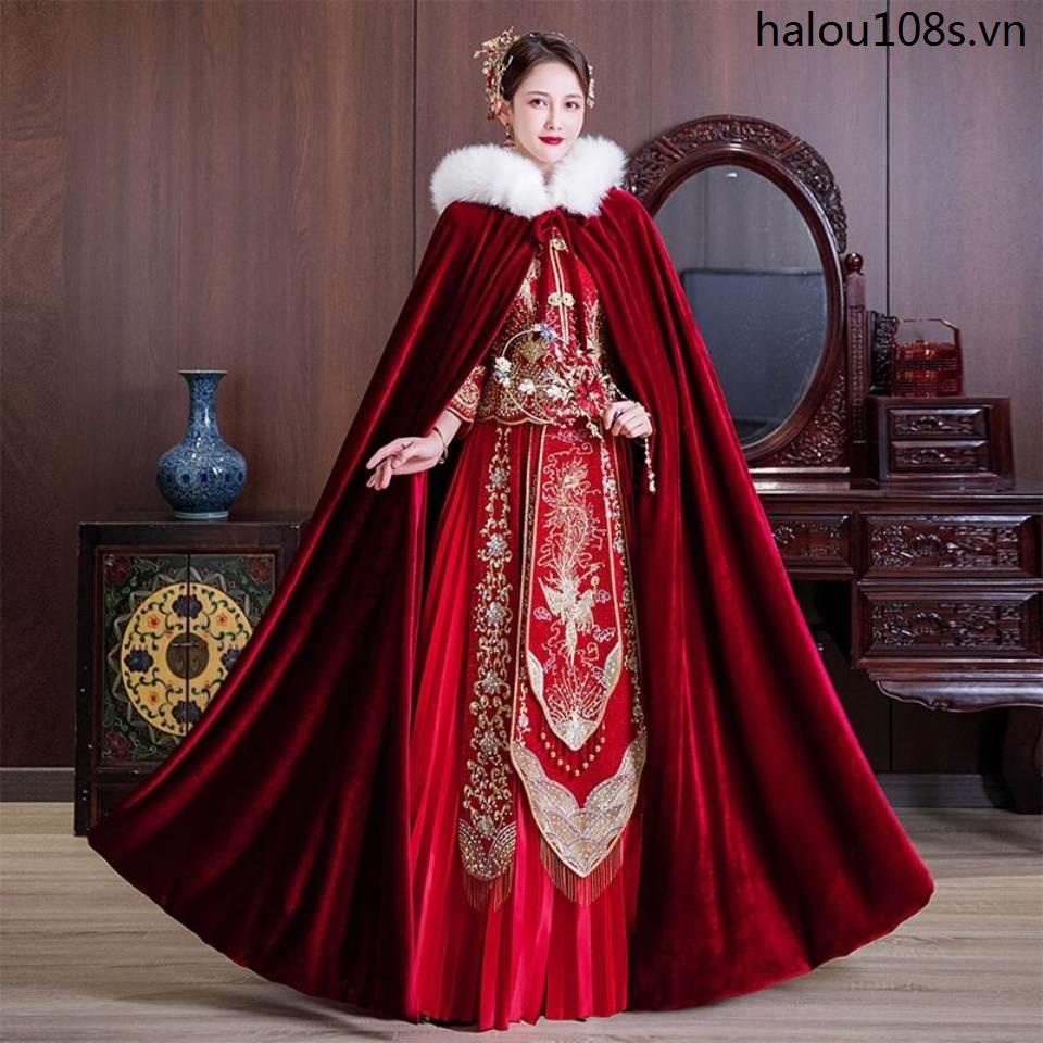 Áo Choàng Nhung Lông Cừu Dày Dáng Dài Phong Cách Trung Hoa Mới