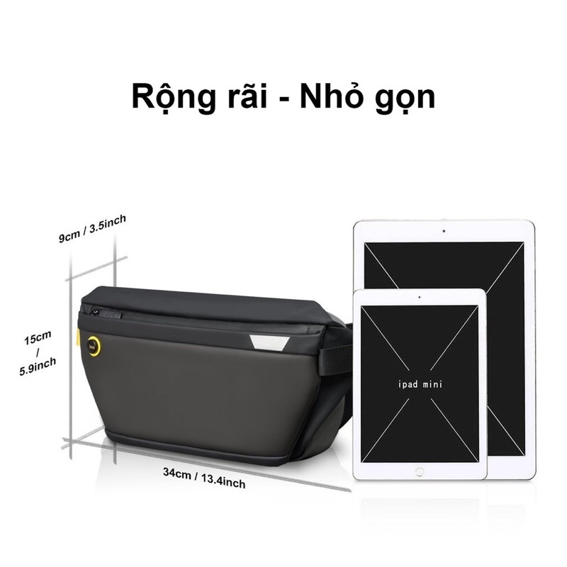 Túi đeo chéo Divoom Pixoo Slingbag hiển thị màn hình Led, tích hợp app Divoom chính hãng Bh 12 tháng