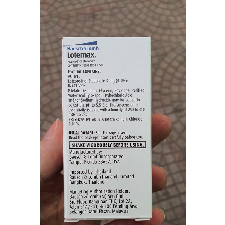 Nhỏ mắt Lotemax 5 ml date 07/2025