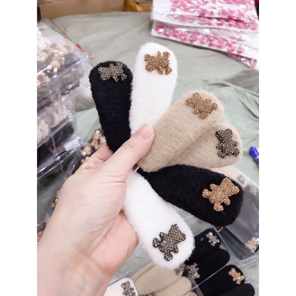 Sỉ 10 kẹp tách lông to mẫu đẹp gắn charm đá