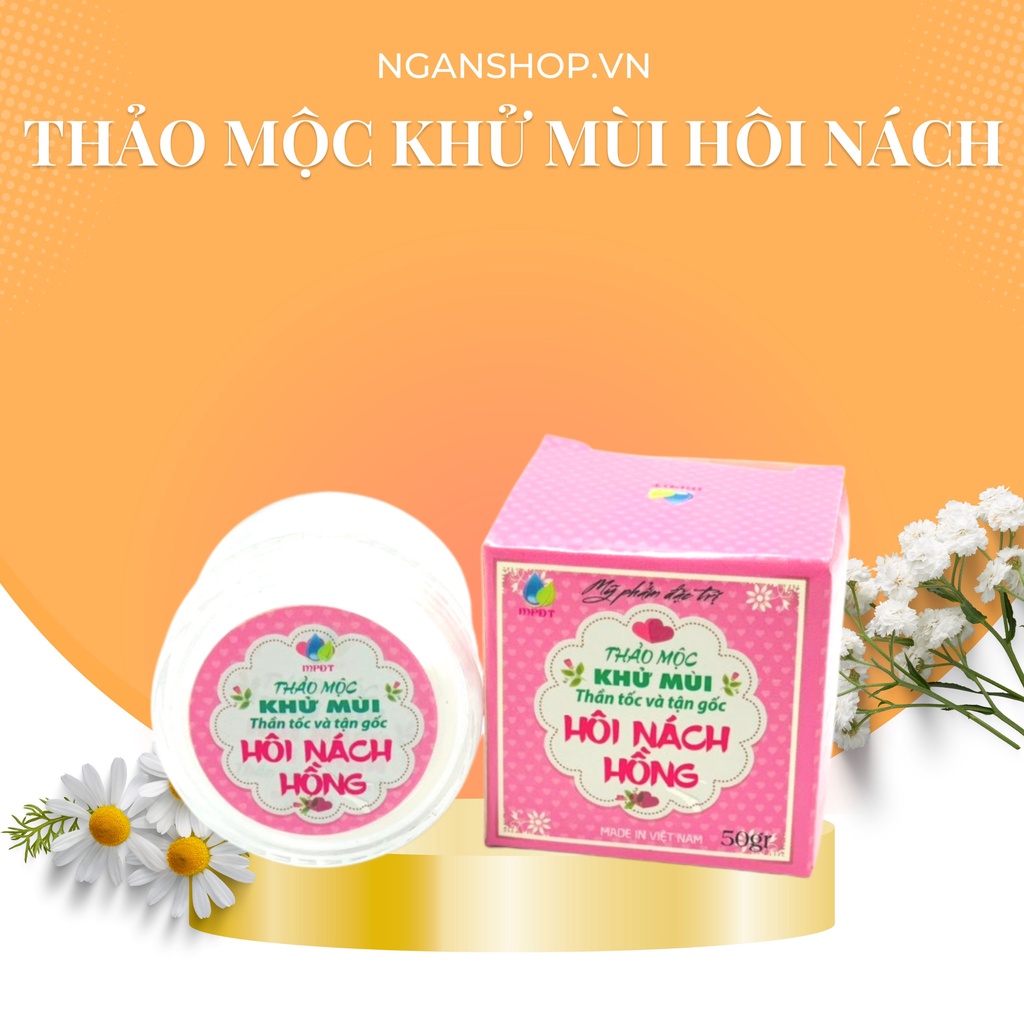 Thảo dược khử mùi hôi nách hồng, khử mùi hôi nách hôi chân, khử thâm nách, đen nách, se lỗ chân lông