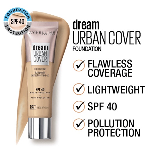 Kem nền siêu nhẹ Maybelline Dream Urban Cover Full Coverage SPF40 30ml
