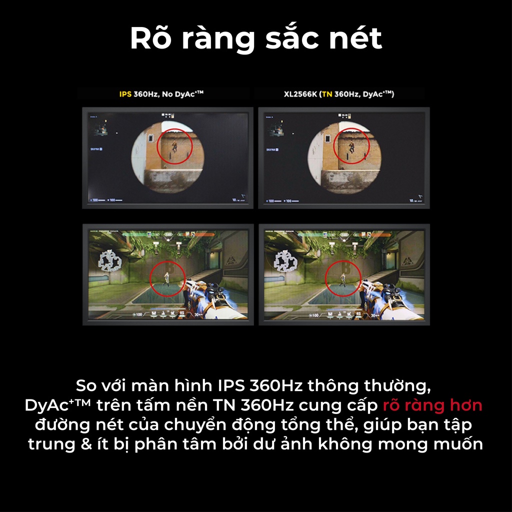 [MỚI] Màn hình gaming BenQ ZOWIE XL2566K 24.5 inch 360Hz công nghệ DyAc⁺™ chuyên gaming eSports FPS (VALORANT CSGO PUBG)