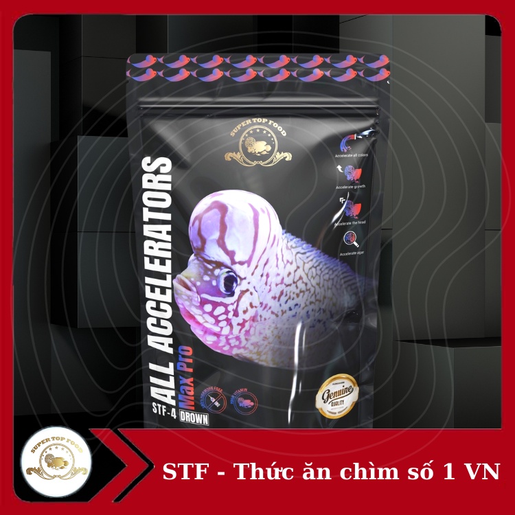 Thức ăn cho cá la hán cao cấp STF4 - Hỗ trợ kích châu đầu màu - Giúp cá khỏe mạnh - Hạn chế bệnh đường ruột