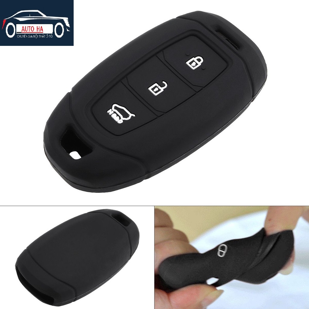 Vỏ bọc chìa khóa silicon cho oto hyundai kona, santafe, accent bản đủ