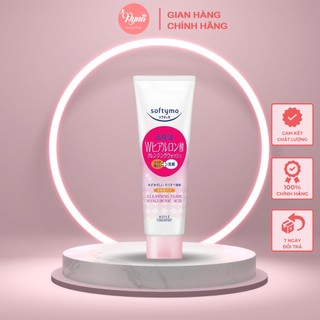  SỮA Rửa Mặt & Tẩy Trang Dạng Kem 2 Trong 1 Kosé Cosmeport Softymo Cleansing Foam Hyaluronic Acid  190g  PynaBeauty 