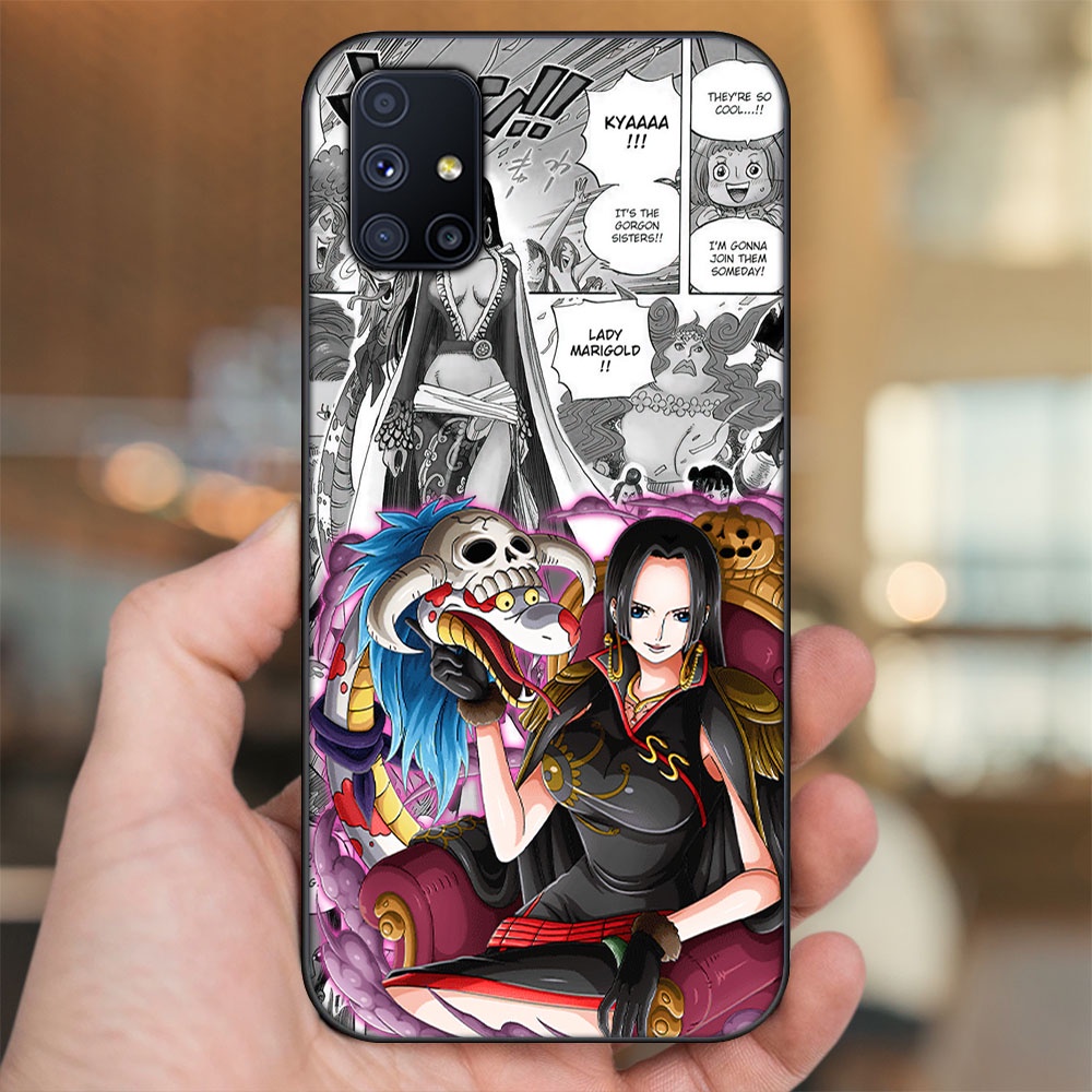 Ốp lưng Samsung M51 viền đen in hình Boa Hancock One Piece Đảo Hải Tặc
