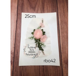 hoa ruy băng 2 hoa 25cm