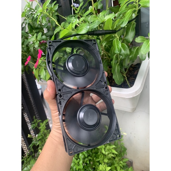 Quạt Đôi+ Bộ Điều Tốc tăng giảm tốc độ quạt làm mát,quạt thủy sinh quạt tản nhiệt hồ cá,tép,hồ thuỷ sinh từ 2 đến 5 độ