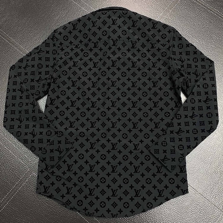 Áo sơ mi LVV black monogram LA 1-1 on web