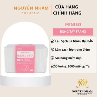 Bông tẩy trang 1000 miếng Miniso Nhật Bản