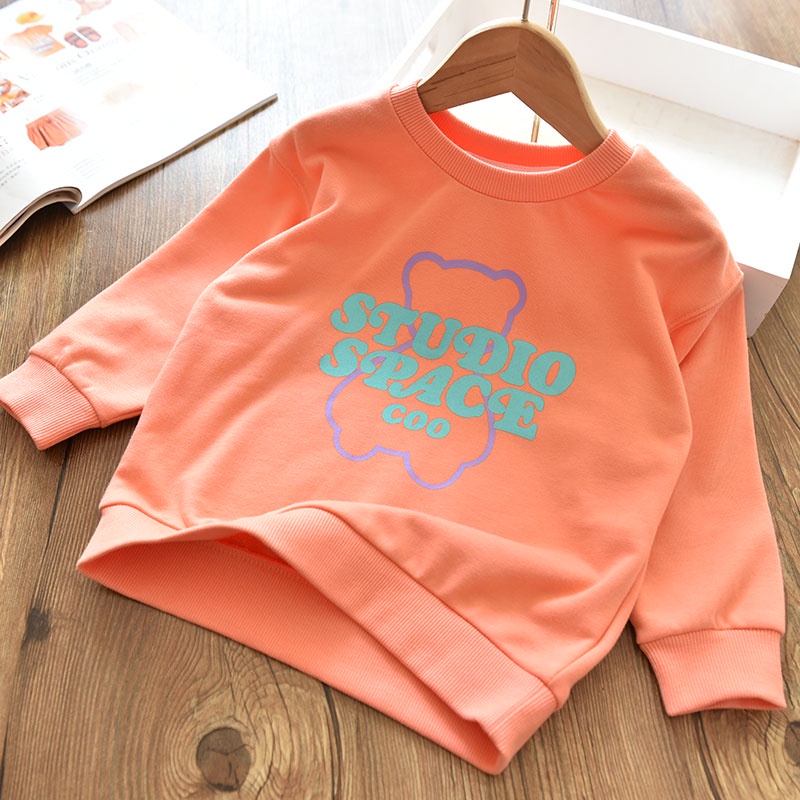 Áo sweater Cổ Tròn In Họa Tiết Hoạt Hình Phong Cách Hàn Quốc Cho Nữ