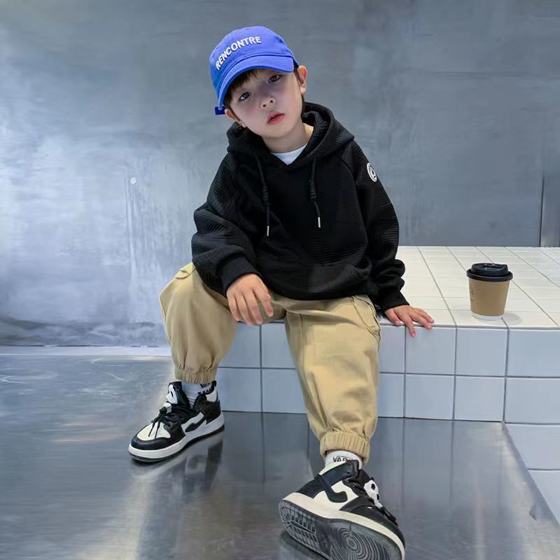 Áo Hoodie Dài Tay Màu Sắc Đơn Giản Cho Bé Trai