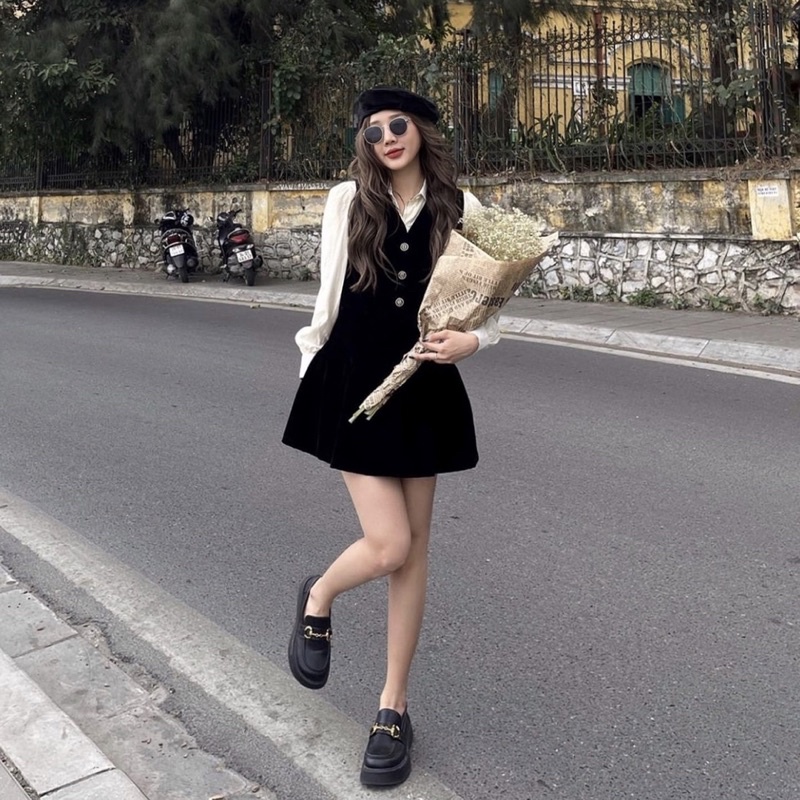 Set 3 món rời bao gồm sơ mi, gile nhung & chân váy nhung siêu xinh - 𝐕𝐘.𝐂𝐋𝐎𝐓𝐇𝐄𝐒