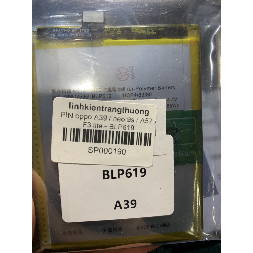 Pin chính hãng op po F1S, A59, A1601 BLP601. 3075 mAh / Có bảo hành