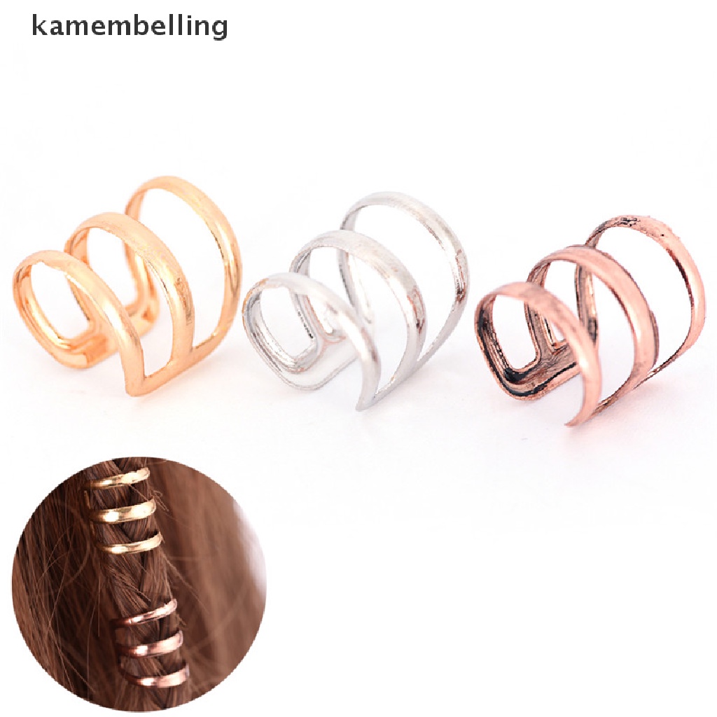 Kamembelling Set 2 Vòng Kẹp Tóc Tết Bím Điều Chỉnh Được Tiện Dụng