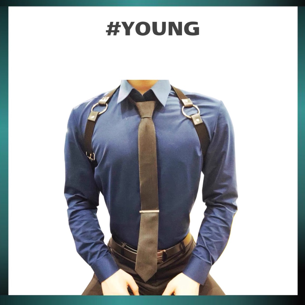 Dây Đai Nịt Vai YOUNG - Da Phong Cách Cá Tính Bảng To 2.5CM