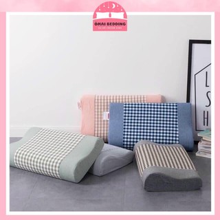 Gối cao su người lớn kẻ sọc giúp giảm đau vai gáy 40x60cm Chống Đau Cột Sống Cổ