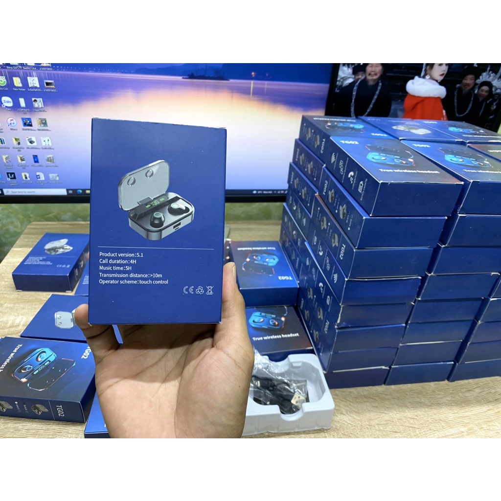 Tai Nghe Bluetooth Amoi F9 Pro Bản Quốc Tế Cao Cấp, Cảm Biến Vân Tay, Kiêm Sạc Dự Phòng, Chống Nước, Chống Ồn