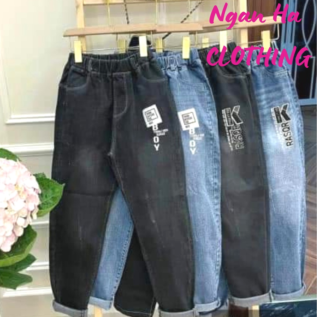 Quần Jean Dài Bé Trai, Quần Bò Bé Trai Chất Giấy Mềm Nhẹ (20-50kg)