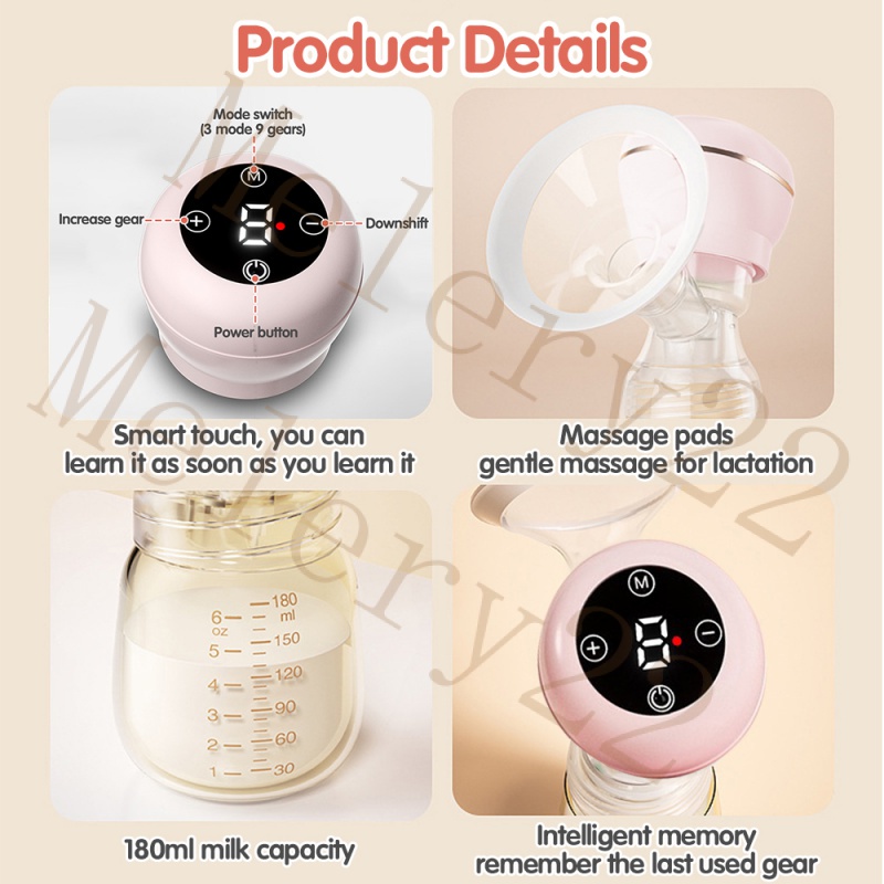Máy Hút Sữa Cầm Tay Không Dây 9 Chế Độ Hút Không Đau Với Máy Mát Xa 12 Tháng