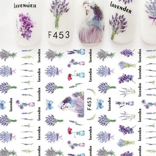 Sticker dán móng tay hình hoa lá quả, con công nhiều hình độc đáo