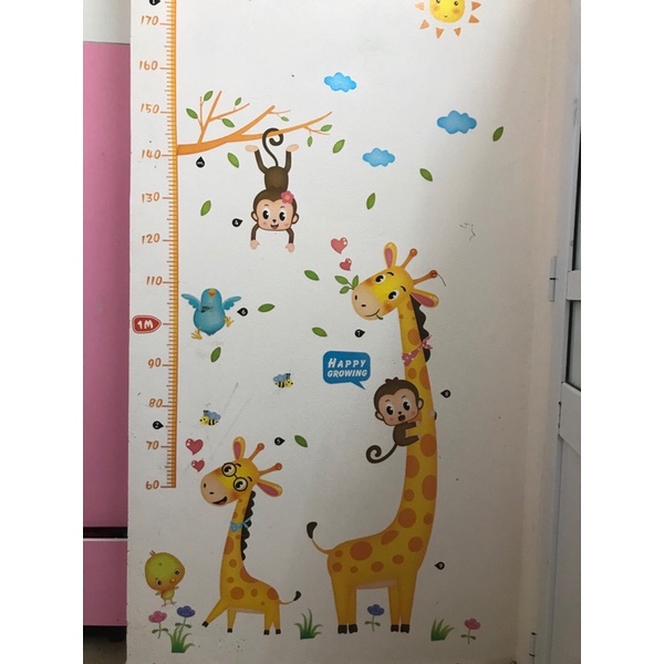 Decal dán tường THƯỚC ĐO CHIỀU CAO cho bé nhiều mẫu. Đề can dán tường trang trí phòng ngủ