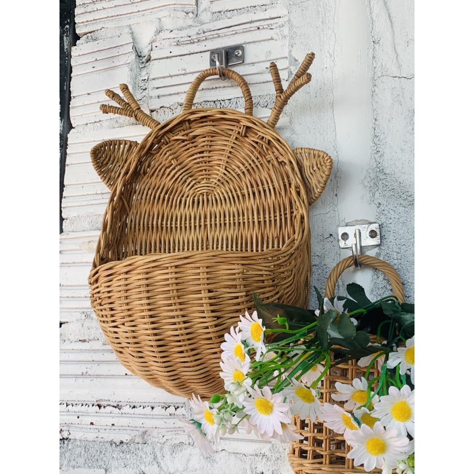 Phụ Kiện Trang Trí Noel Chất Liệu Bằng Mây Tự Nhiên Cao Cấp/ Decor Trang Trí Giáng Sinh Co Quán Cafe, Cửa Hàng