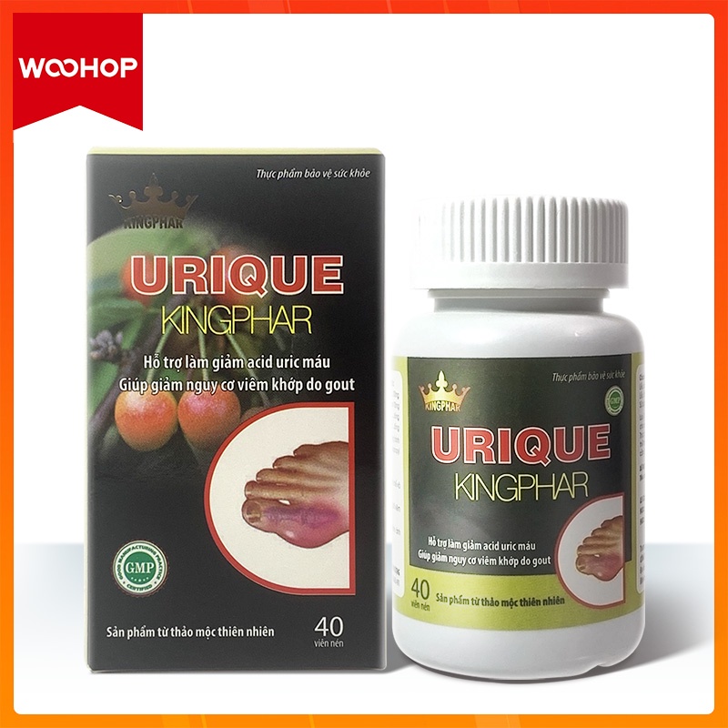 WOOHOP VIÊN GOUT KINGPHAR (URIQUE) Hỗ trợ giảm nguy cơ viêm khớp do gout