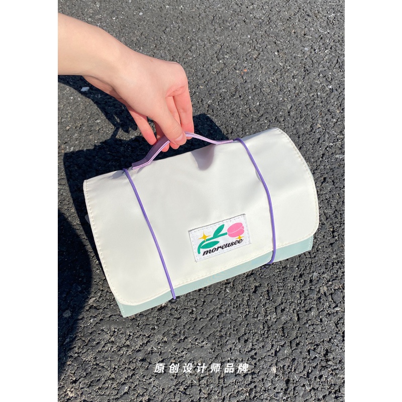 Túi Lưới Đựng Mỹ Phẩm Họa Tiết Hoa Tulip Xinh Xắn Tiện Dụng Khi Đi Du Lịch