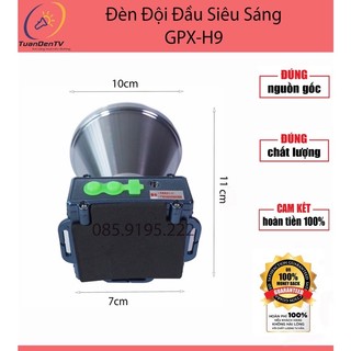Đèn Đội Đầu GPX-H9 mẫu mới, công suất 200w