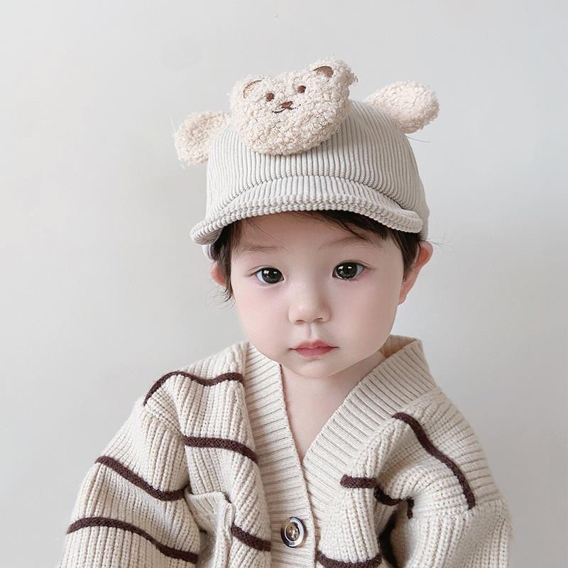 Nón gấu nỉ nhung cho bé trai bé gái