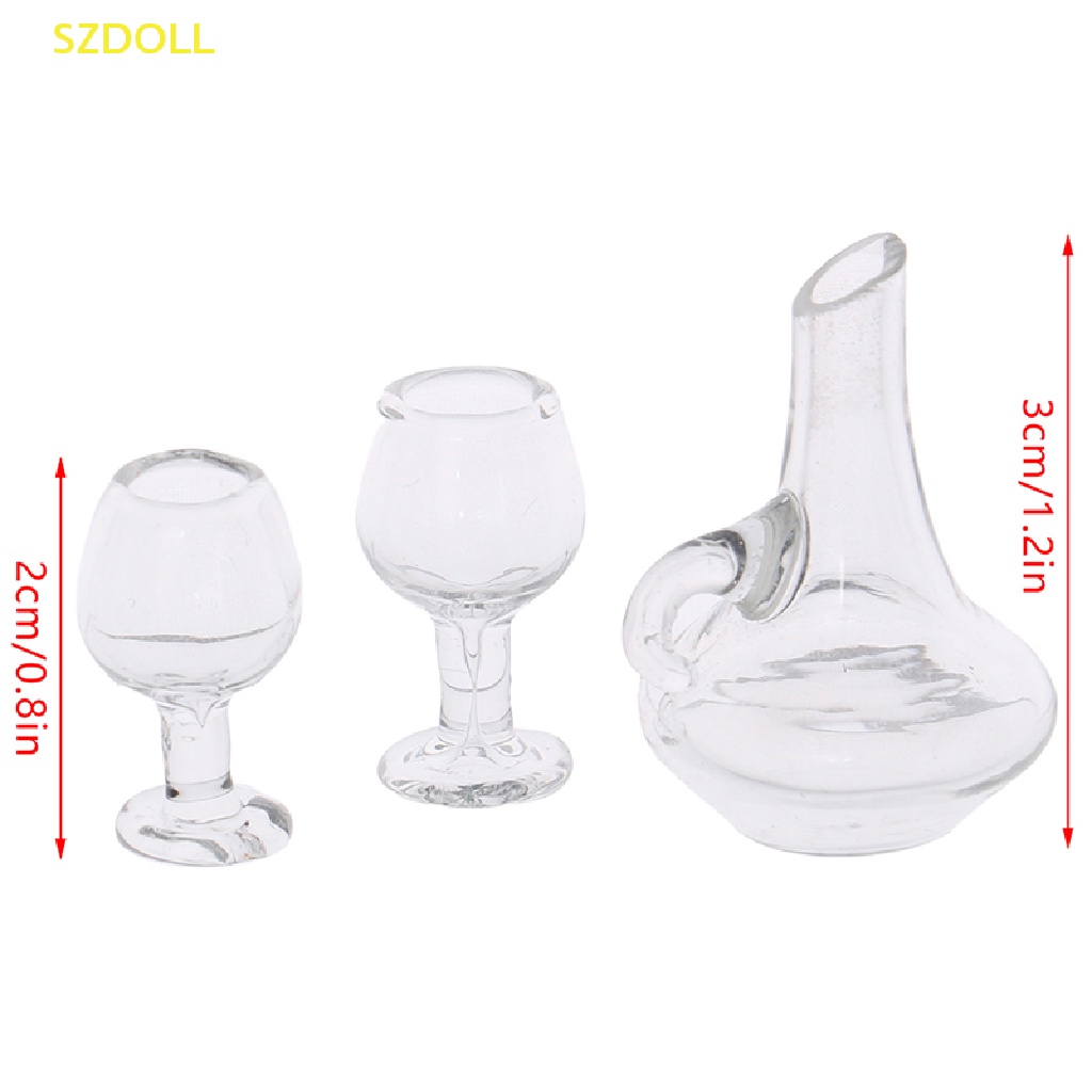 1 / 4 / 5 Bình Thủy Tinh Đựng Rượu / Bình Hoa Thu Nhỏ Trang Trí Nhà Búp Bê DIY