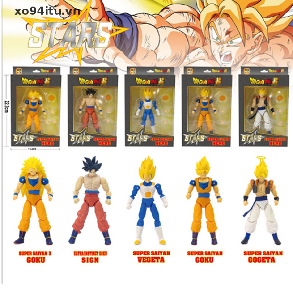 Mô Hình Đồ Chơi Nhân Vật Goku Vegeta Trong Phim Bảy Viên Ngọc Rồng Bằng PVC Dành Cho Trẻ Em