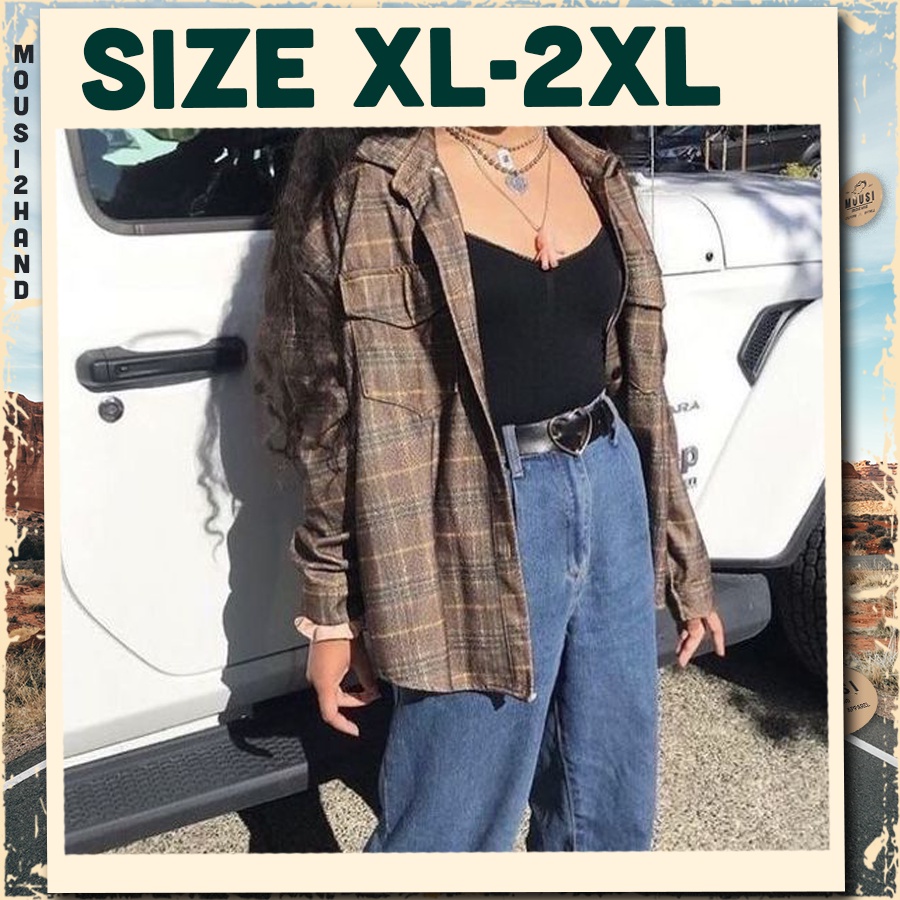 Áo sơ mi caro - flannel secondhand - SIZE XL, 2XL -[𝐅𝐑𝐄𝐄 𝐒𝐇𝐈𝐏] - vintage, cổ điển - Mousi 2hand | BigBuy360 - bigbuy360.vn