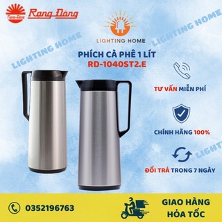 [NHẬP MÃ SVP024221 GIẢM 10%]Phích đựng nước nóng giữ nhiệt 1 lít Rạng Đông INOX cao cấp ruột phích không chứa thủy ngân