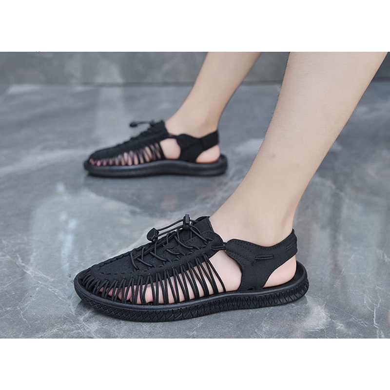 Có thể bán buôn Sandal kín ngón chân thể thao ngoài trời Bãi biển dệt rỗng Giày dép nhân quả cho nam giới Vermont055 Hàng giao ngay