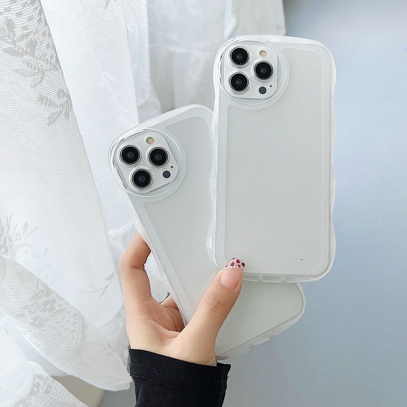 Clear Casing Realme C53 C55 C30S C33 C31 C35 Narzo 50A 50i Prime C21 C21Y C25Y C20 C11 2020 2021 C17 9Pro+ 5G 9 10 4G 8 7i 5 5i 5s 6i 6 C2 C1 3 2 Pro U1 ins Waves Edge Fine Hole Airbag Shockproof Soft Phone Case STB 01