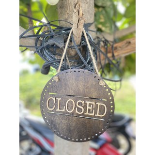 [ HÀNG SALE ] BẢNG OPEN/ CLOSED HÌNH TRÒN DÁN CHỮ NỔI - LUXI DECOR