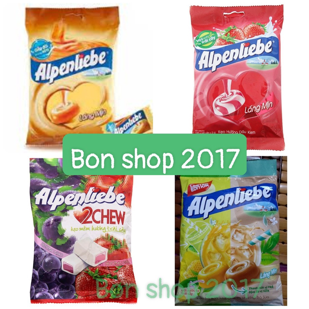 COMBO 3 GÓI KẸO ALPENLIEBE ĐỦ VỊ MIX NGẪU NHIÊN