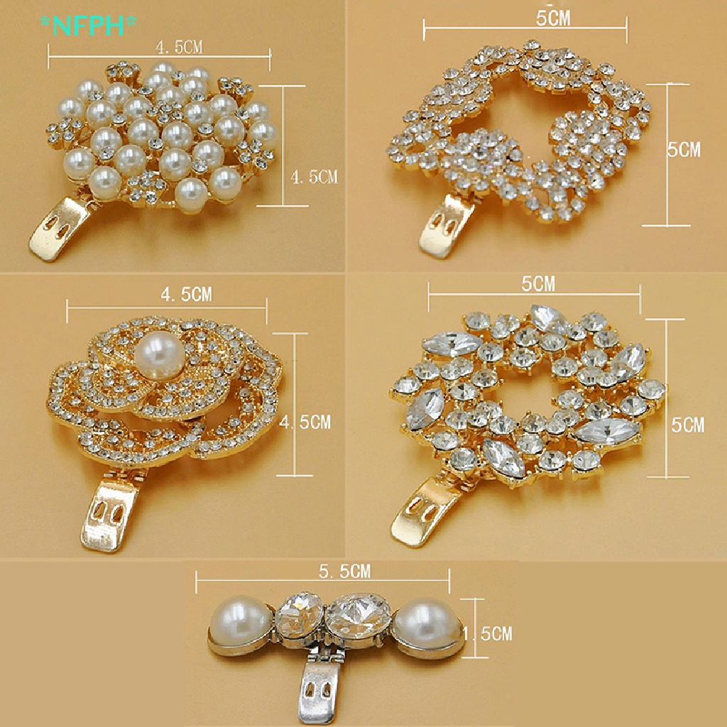 1 Cặp Phụ Kiện Ngọc Trai Giả Tự Trang Trí Giày Độc Đáo Mới