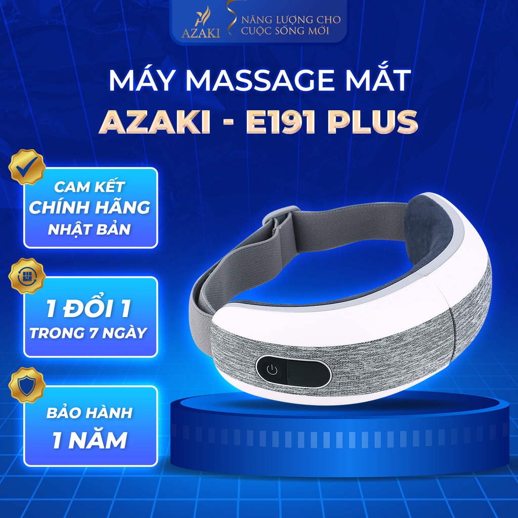 Máy massage mắt Chính Hãng Nhật Bản Azaki E191 Plus, xoá tan nhức mỏi mắt, đau mắt và Blutetooth phát nhạc BH 1 năm