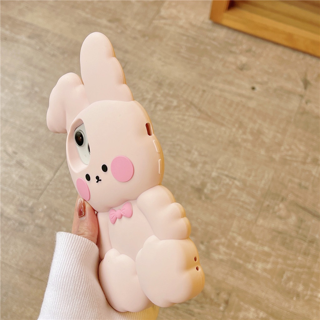 Ốp Điện Thoại Silicon Dẻo In Hình Thỏ Bông Cho iphone 14 Pro Max 13 Pro Max 12 Pro Max