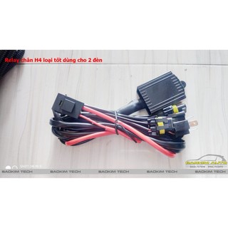 Bộ relay dây, dây giật cho đèn bi xenon/ bi led 40a-12v chân h4.