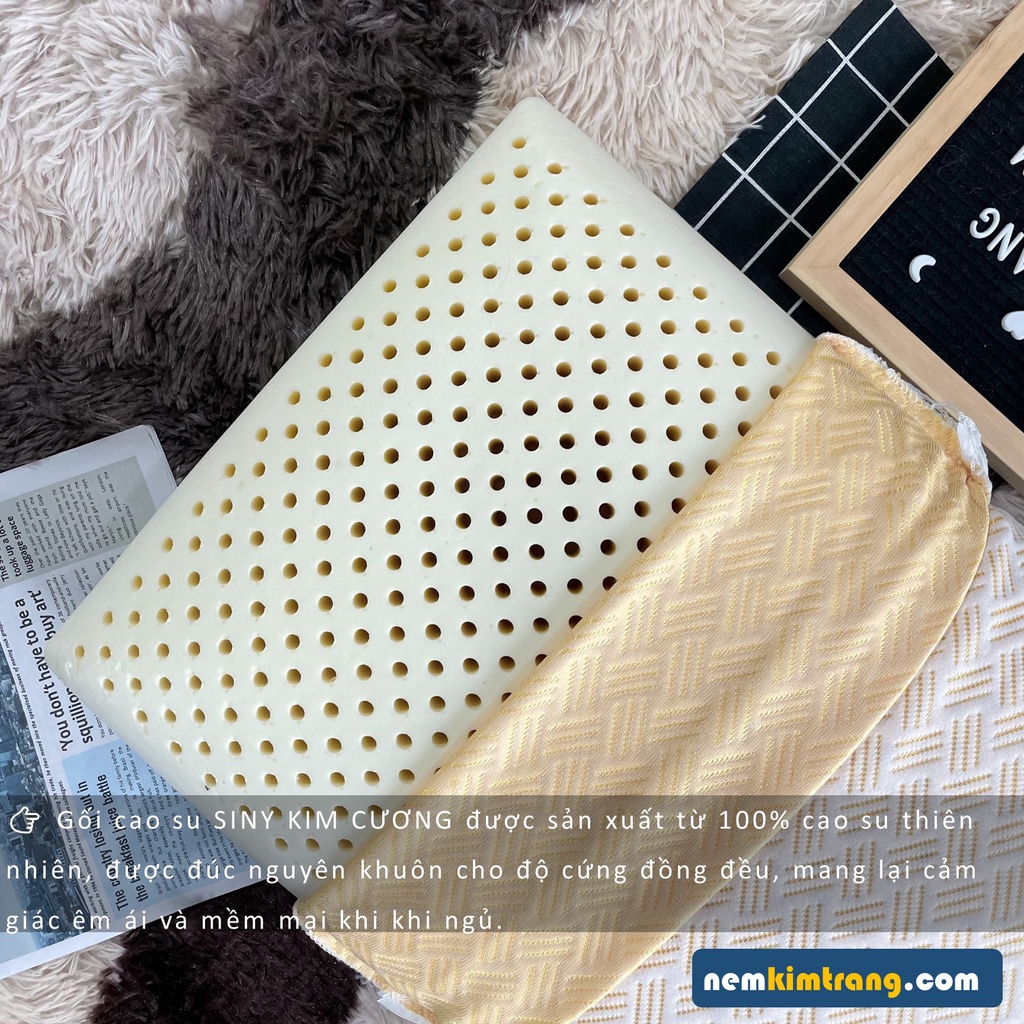 Gối Cao Su Dợn Sóng SINY A/B Kim Cương - CHÍNH HÃNG, CAO CẤP