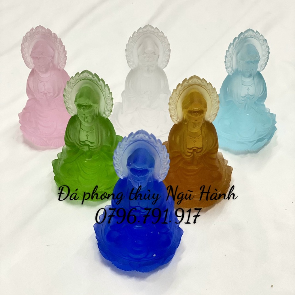 Quan Âm Lưu Ly Cao Cấp , Quan Âm Lưu Ly 2 Mặt - Cao 10cm