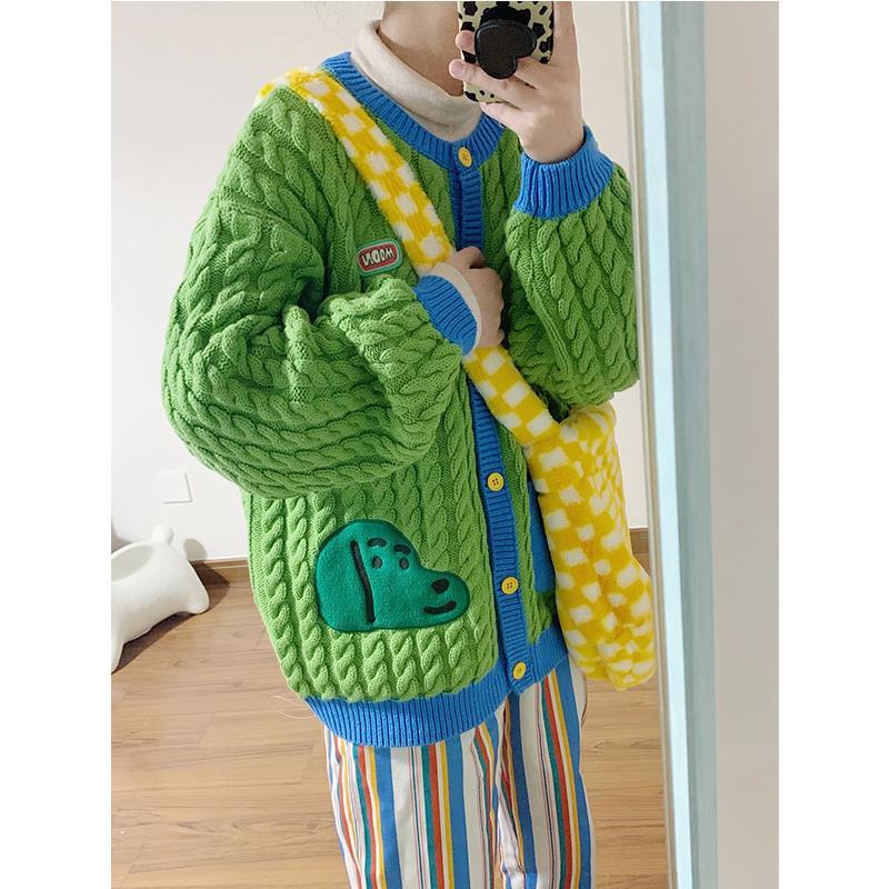 Áo Khoác Cardigan Dệt Kim Dày Dặn Ấm Áp Thoải Mái Phong Cách Mori Hàng Mới Dành Cho Bạn Nữ