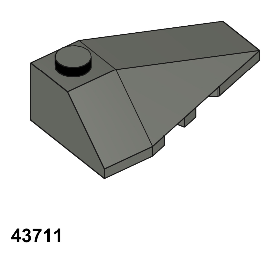 Combo 2 Cái Phụ kiện Moc Lego Mã 43711 ( xám đen )
