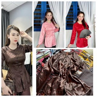 Áo bà ba gấm in chữ l.v