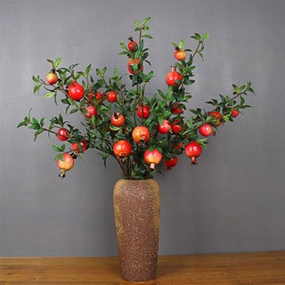 (ĐẸP TINH TẾ) Cành quả hồng giả trang trí chụp ảnh decor cửa hàng nhà cửa. Cành lựu trang trí đẹp như thật